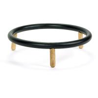 Подставка фуршетная для салатника;сталь,дерево;D=270,H=75мм;черный