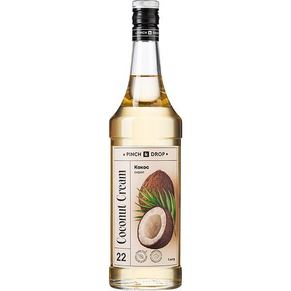 Сироп «Кокос» Pinch&Drop;стекло;1л;D=85,H=330мм