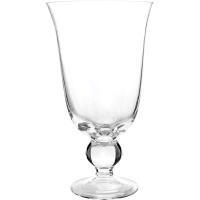 Ваза д/цветов на ножке;стекло;D=18,H=30см;прозр.