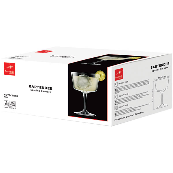 Шампанское-блюдце «Новеченто»;стекло;220мл;D=90,H=124мм;прозр.