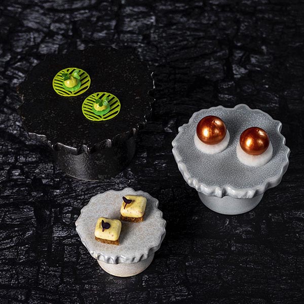 Подставка для комплимента «Ро Дизайн Бай Кевала»;керамика;D=12,H=7см;серый