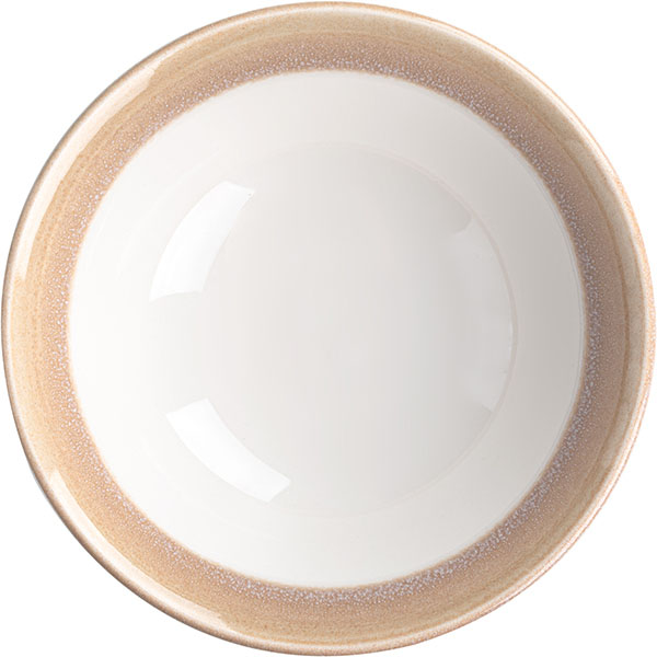 Салатник «Революшн Эдж Сэндстоун»;фарфор;430мл;D=165,H=50мм;бежев.