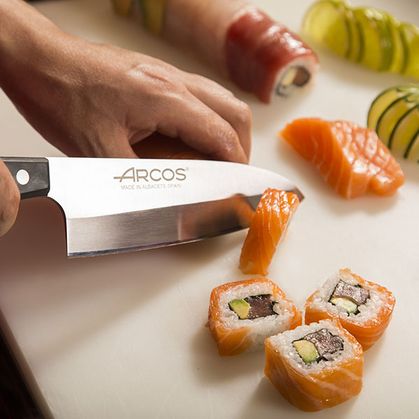 Нож поварской «Универсал»;сталь нерж.,полиоксиметилен;,L=385/250,B=53мм;черный,металлич.