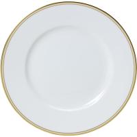 Тарелка «Беништ Голд»;кост.фарф.;D=22см;белый,золотой