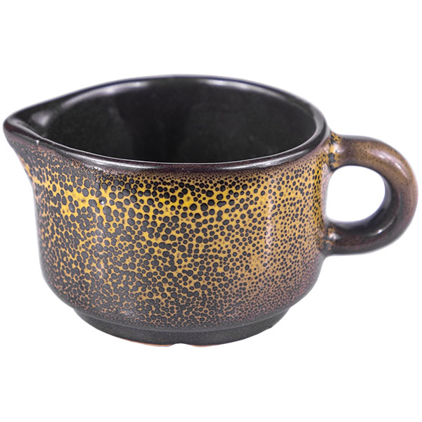 Сливочник «Млечный путь салатовый»;фарфор;50мл;D=65,H=40мм;салатов.,черный