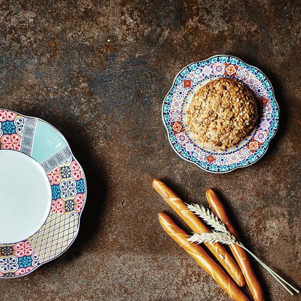 Тарелка «Анемон Ютения» мелкая;кост.фарф.;D=20,5см;белый,разноцветн.