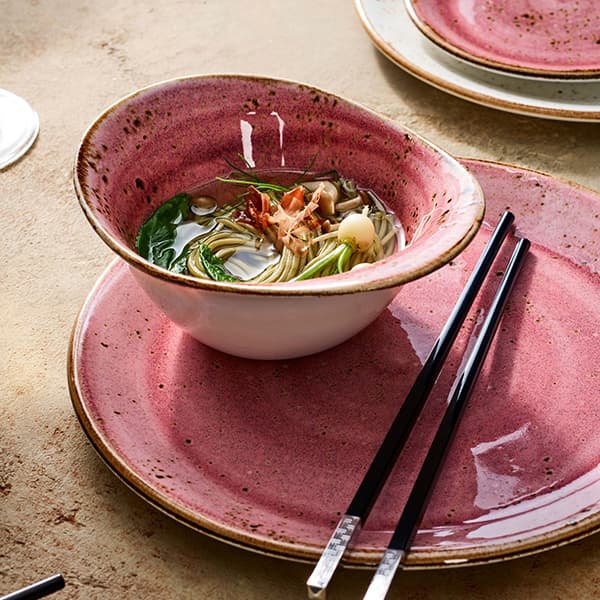 Салатник «Крафт распберри»;фарфор;125мл;,H=55,L=130,B=95мм;розов.