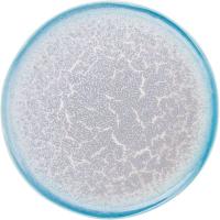 Тарелка «Нептун»;фарфор;D=27,9см;бирюз.,белый