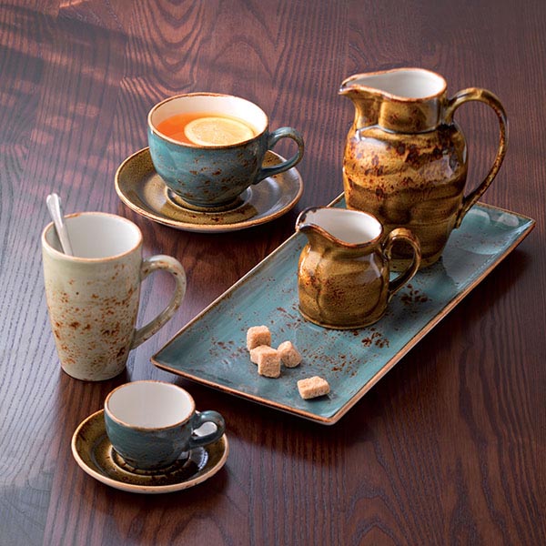 Блюдо «Крафт Блю» прямоугольное;фарфор;,H=2,L=33,B=19см;синий