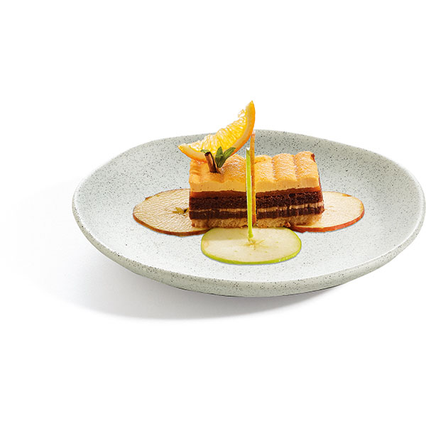 Тарелка «Рокалео Натюр» мелкая;фарфор;D=20см;серый