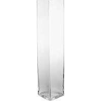 Ваза для цветов «Квадрат»;стекло;,H=50,L=10,B=10см;прозр.