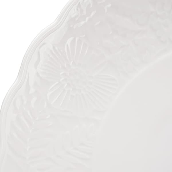 Тарелка глубокая «Поэма Лейс»;фарфор;0,65л;D=23,H=4см;белый