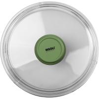 Крышка д/сковороды «Д.Грин»;стекло;D=20,H=7см;прозр.,зелен.