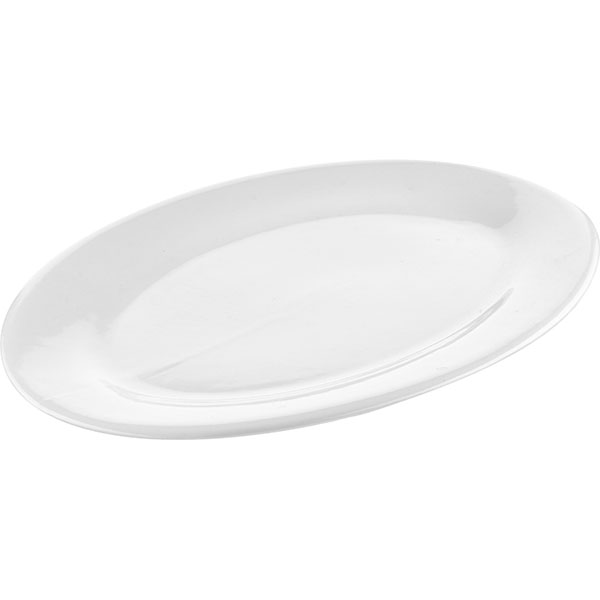 Блюдо «Коллаж» овальное;фарфор;,L=35,B=27см;белый