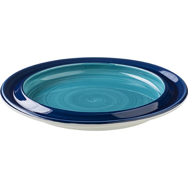 Тарелка «Фридом Блю» мелкая;фарфор;D=26см;белый,голуб.