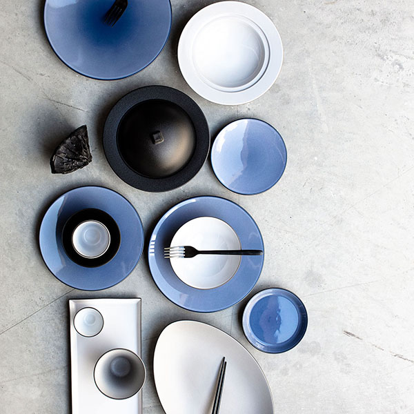 Тарелка «Экинокс» мелкая;фарфор;D=24,H=3см;синий