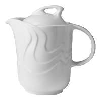 Кофейник «Мелодия» с крышкой;фарфор;0,6л;D=95,H=156,L=170,B=94мм;белый