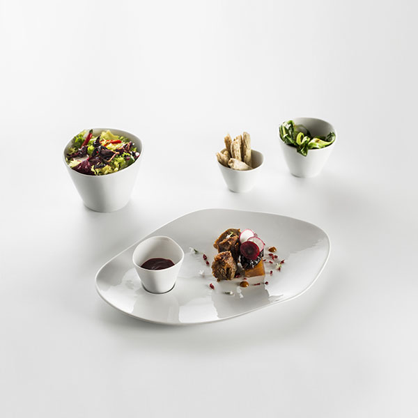 Салатник «Вэйв»;фарфор;300мл;D=115,H=80мм;белый