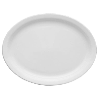 Блюдо «Америка» овальное;фарфор;,H=55,L=350,B=255мм;белый
