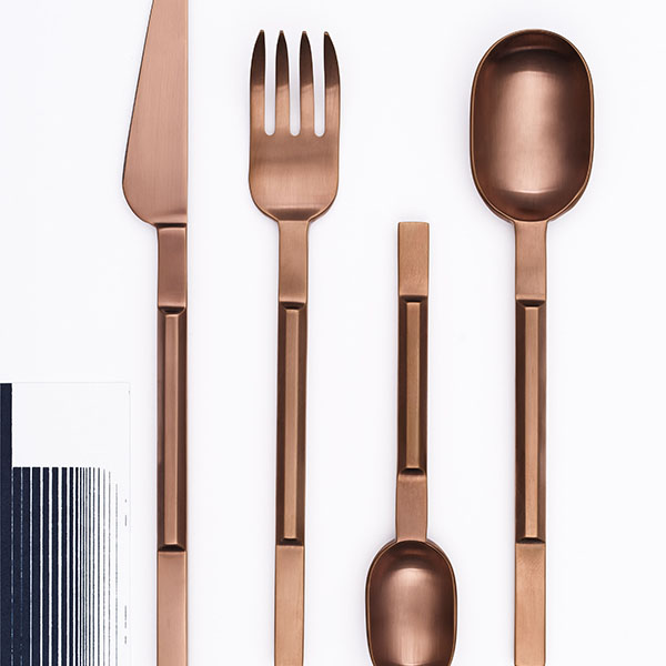 Нож столовый «Койчи»;сталь нерж.,медь;металлич.