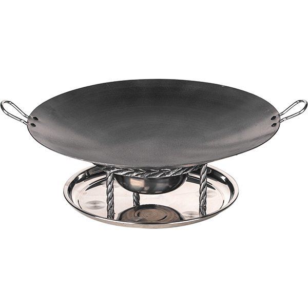 Набор для подачи саджа без крышки 2 предмета;сталь нерж.,тефлон;D=43,H=23см;серебрист.