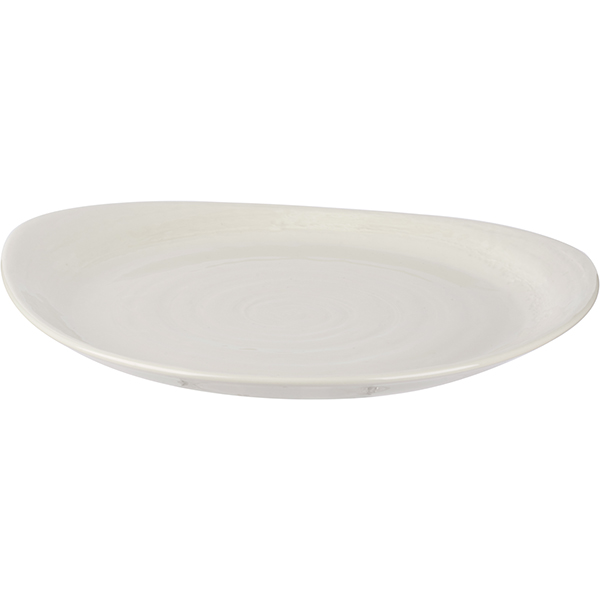 Тарелка «Скейп»;фарфор;,L=25,B=20,5см;белый