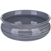 Тарелка глубокая «Пинки»;керамика;0,5л;D=14,H=6см;серый