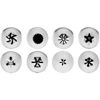 Набор кондитерских насадок[8шт];сталь нерж.;D=17,H=30,L=115,B=60мм;металлич.