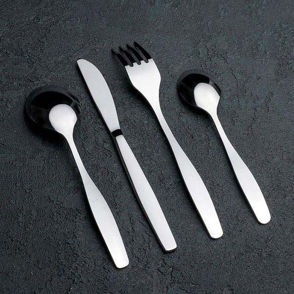 Набор столовых приборов «Непоседа» детский[4шт];сталь нерж.;серебрист.