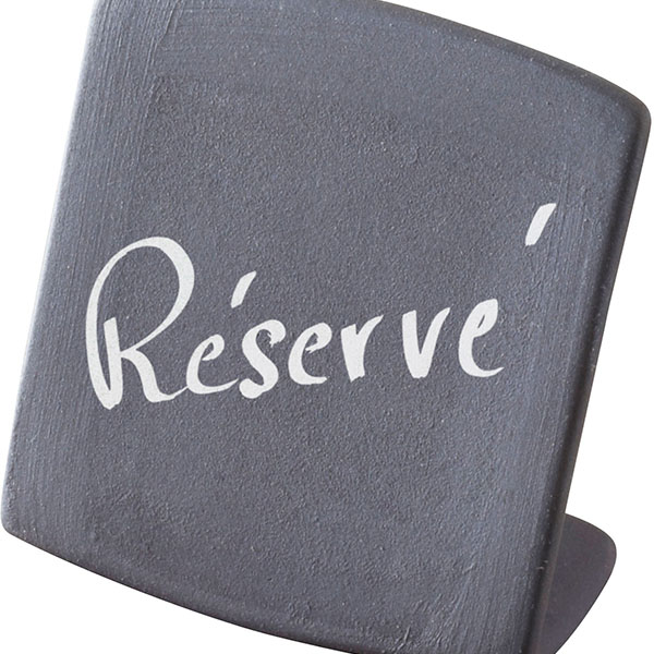 Подставка-ценник настольная «Базальт»;фарфор;,H=57,L=56,B=30мм;черный