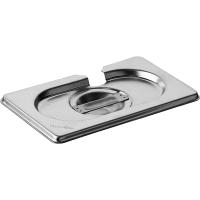 Крышка для гастроемкости с вырезом для ложки GN 1/9;сталь нерж.;,H=3,L=18,B=11см;металлич.