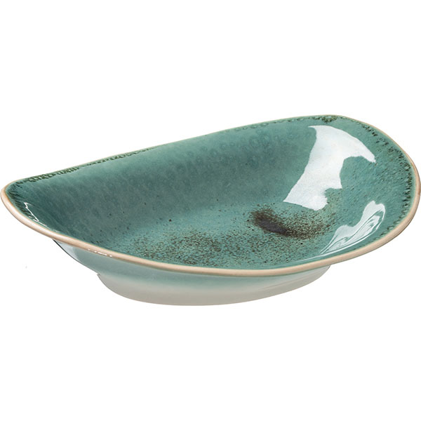 Блюдо для суши «Эрбосо Реативо»;фарфор;0,9л;,L=31,B=23см;бирюз.,бежев.