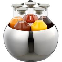 Емкость д/охлаждения+ 5 графинов;сталь нерж.,стекло;D=35,H=32см;металлич.