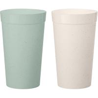 Стакан для горячих напитков;пластик;380мл;D=74,H=124мм;в ассорт.