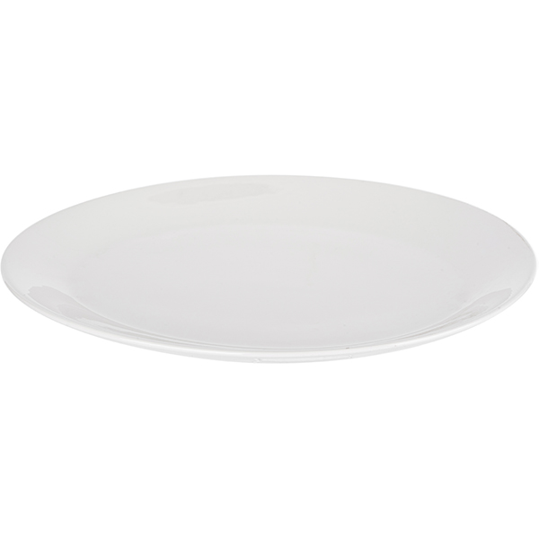 Блюдо «Монако Вайт» овальное;фарфор;,H=18,L=340,B=260мм;белый