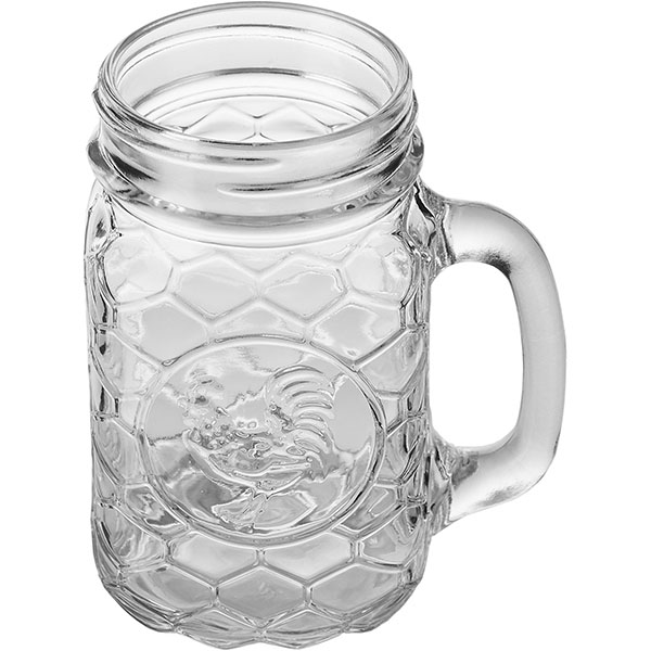 Кружка для пива «Банка»;стекло;420мл;D=64,H=130,L=104мм;прозр. Кружка для пива «Банка»;стекло;420мл;D=64,H=130,L=104мм;прозр.