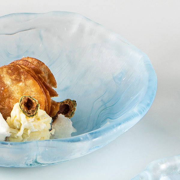 Салатник;стекло;350мл;D=19см;голуб.