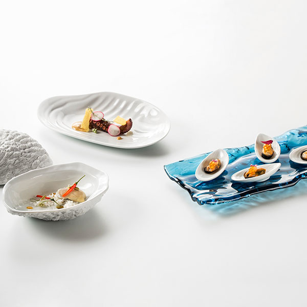 Тарелка «Медитер» для презентаций;фарфор;,L=25,B=14см;белый,матовый