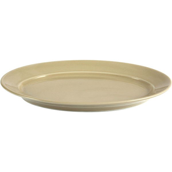 Блюдо «Акварель» Принц овальное;фарфор;,H=27,L=240,B=160мм;бежев.