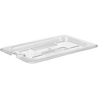 Крышка для гастроемкости с вырезом для ложки GN 1/4;поликарбонат;,L=26,5,B=16,2см;прозр.