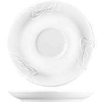 Блюдце «Мелодия»;фарфор;D=140,H=17мм;белый
