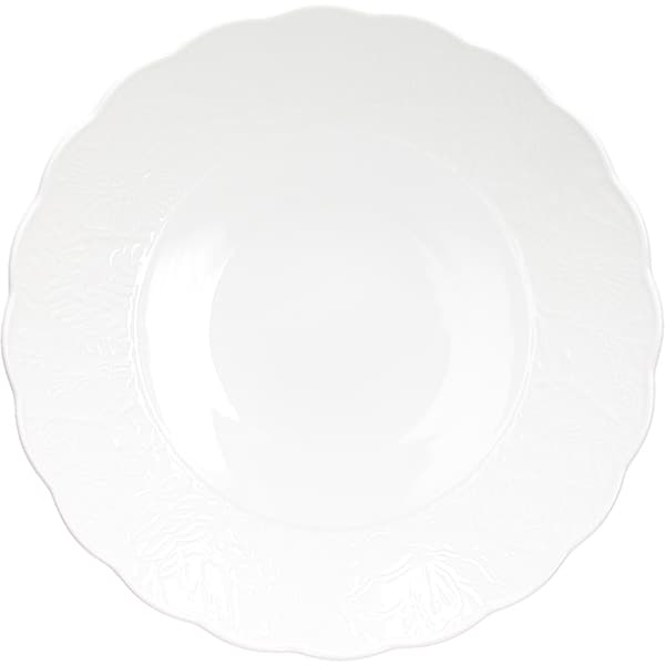 Тарелка глубокая «Поэма Лейс»;фарфор;0,65л;D=23,H=4см;белый