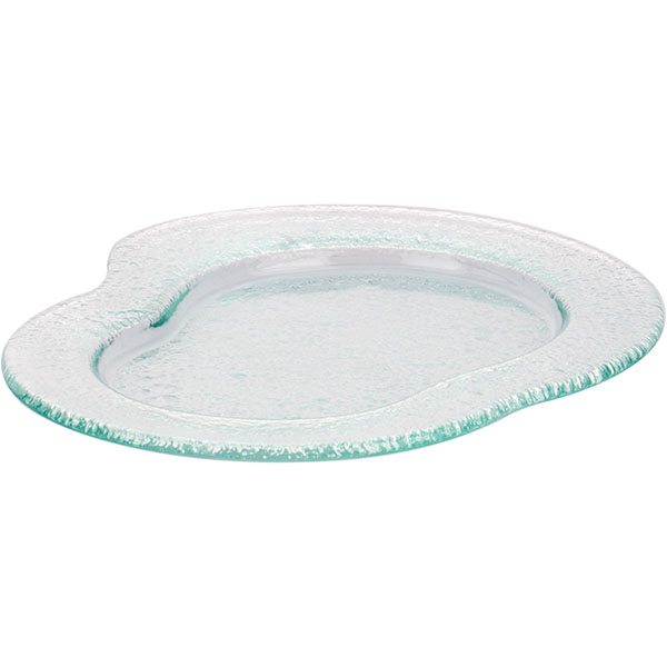 Тарелка «Амеба»;стекло;,H=15,L=240,B=190мм;прозр.