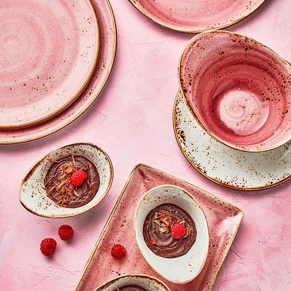 Тарелка пирожковая «Крафт Распберри»;фарфор;D=15,H=2см;розов.