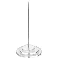 Накалыватель для чеков;металл,пластик;D=6,H=13,B=6см;металлич.,прозр.