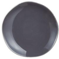Тарелка «Рокалео Грэй» мелкая;фарфор;D=16см;тем.сер.