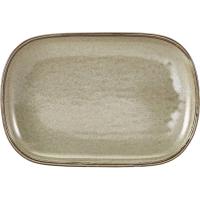 Блюдо сервировочное «Терра Грей»;фарфор;,L=24,B=16,5см;серый