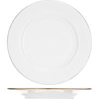 Тарелка «Голубка» мелкая;фарфор;D=17,5см;белый,золотой