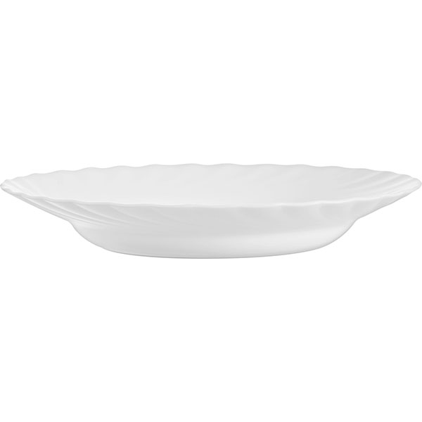 Тарелка глубокая «Трианон»;стекло;450мл;D=225,H=35мм;белый