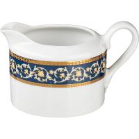 Молочник «Рома»;фарфор;200мл;,H=7,L=12,B=8см;белый,синий